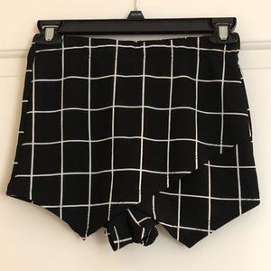 Black and White Grid Culottes